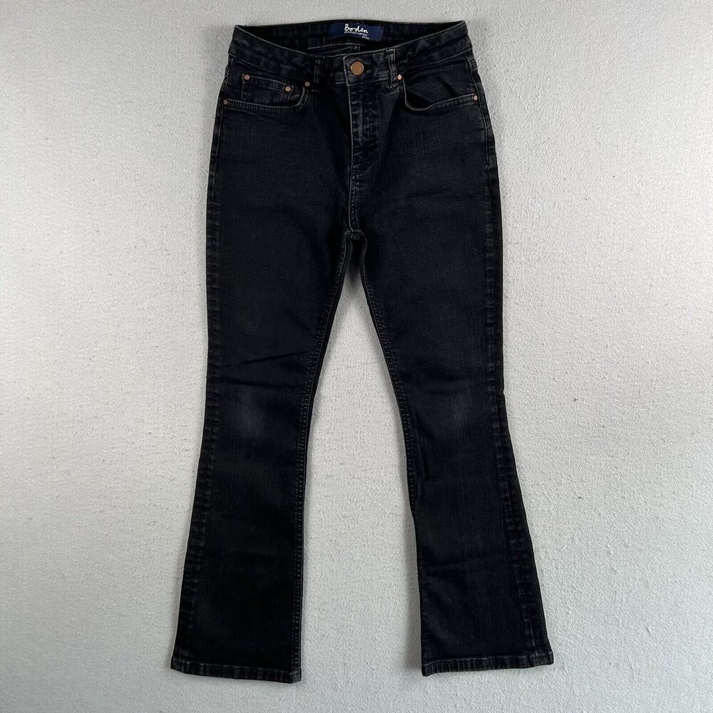 Boden Jeans Womens‎ 10 Black Denim The Marylebone Slim Boot Cut Mid Rise